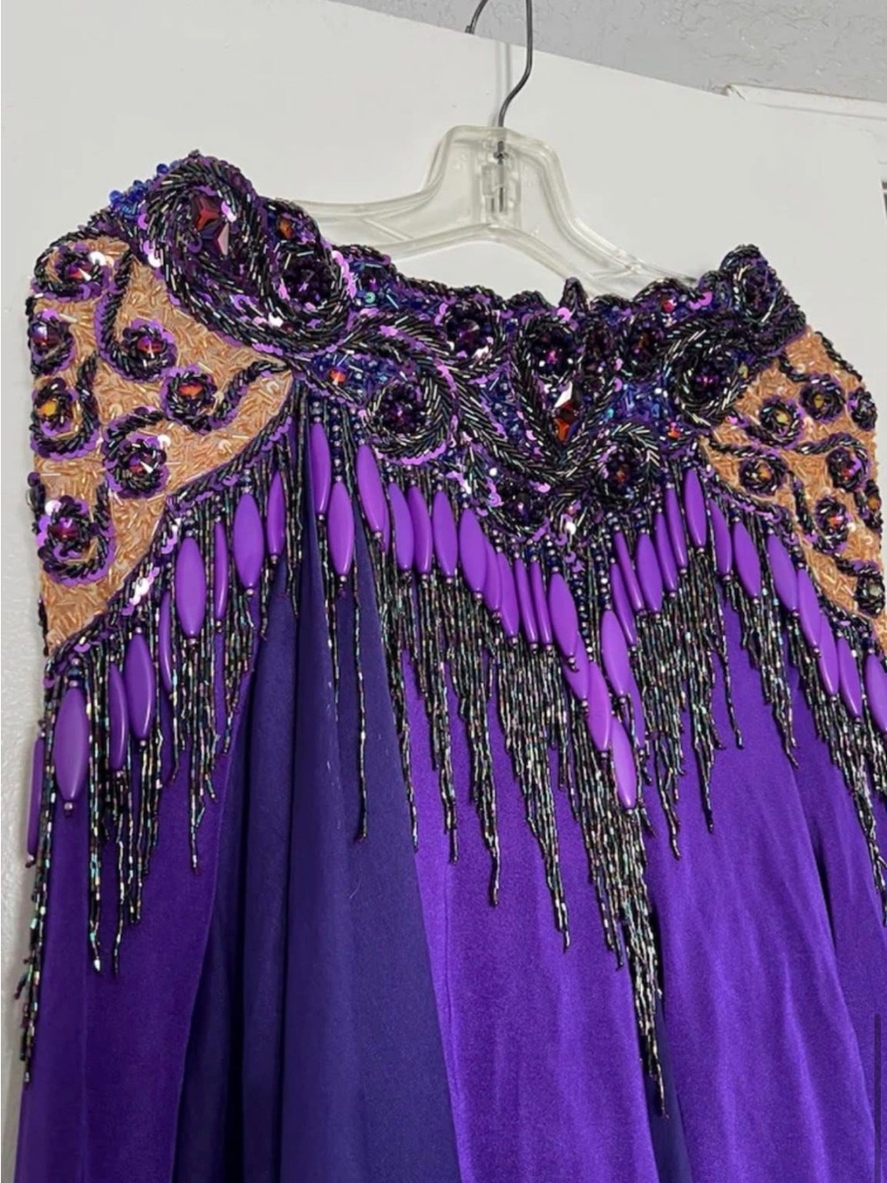 Bella professional Bellydance costume purple cabaret Egyptian belly dance